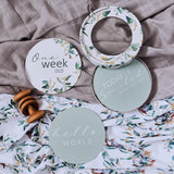 Snuggle Hunny Reversible Milestone Cards - Eucalypt & Sage