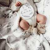 Snuggle Hunny Reversible Milestone Cards - Wild Fern & Grey