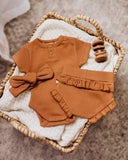 Snuggle Hunny Short Sleeve Organic Bodysuit - Chestnut