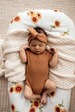 Snuggle Hunny Short Sleeve Organic Bodysuit - Chestnut