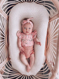 Snuggle Hunny Short Sleeve Organic Bodysuit - Pink Wattle