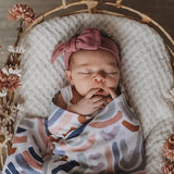 Snuggle Hunny Top Knot Headband - Mauve