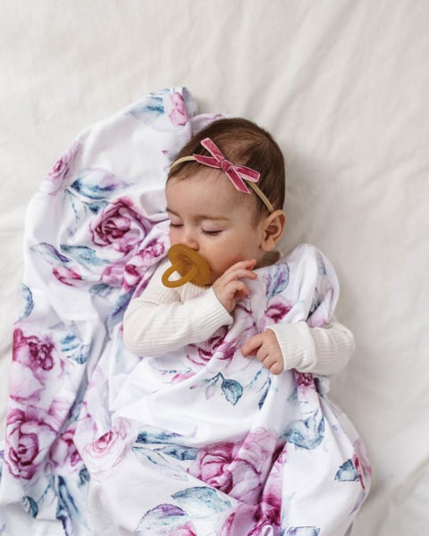 Snuggle Hunny Petite Velvet Bows - Mauve