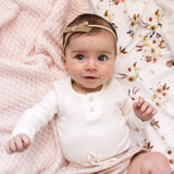 Snuggle Hunny Petite Velvet Bows - Pebble