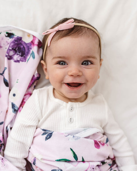Snuggle Hunny Petite Velvet Bows - Rose Pink