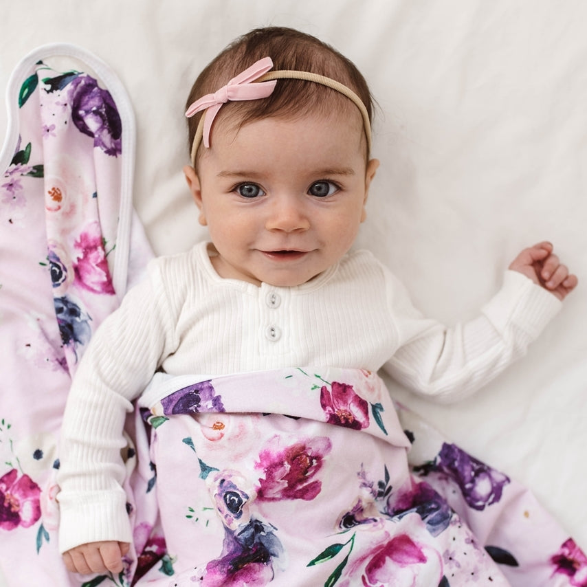 Snuggle Hunny Petite Velvet Bows - Rose Pink