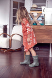 Sunday Soldiers Long Sleeve Skatey Dress - Tropicool
