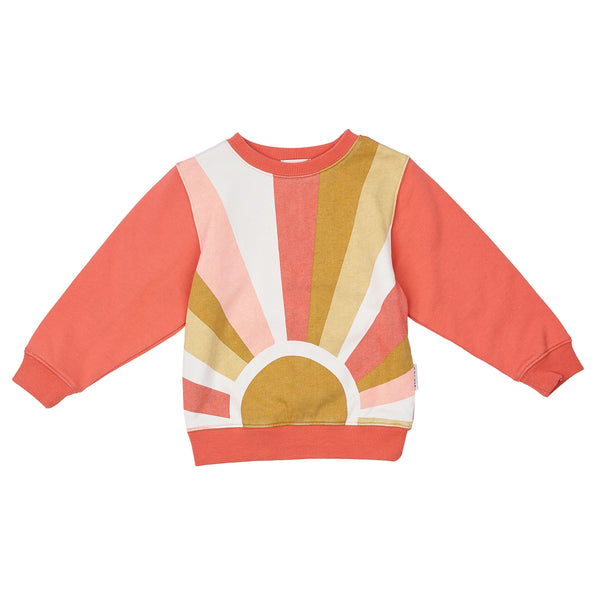 Goldie + Ace Relaxed Sunrise Sweater - Peach Pink