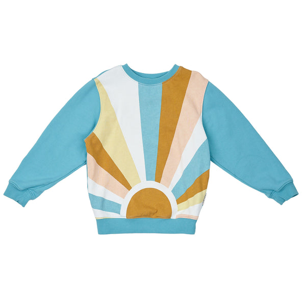 Goldie + Ace Relaxed Sunrise Sweater - Surf