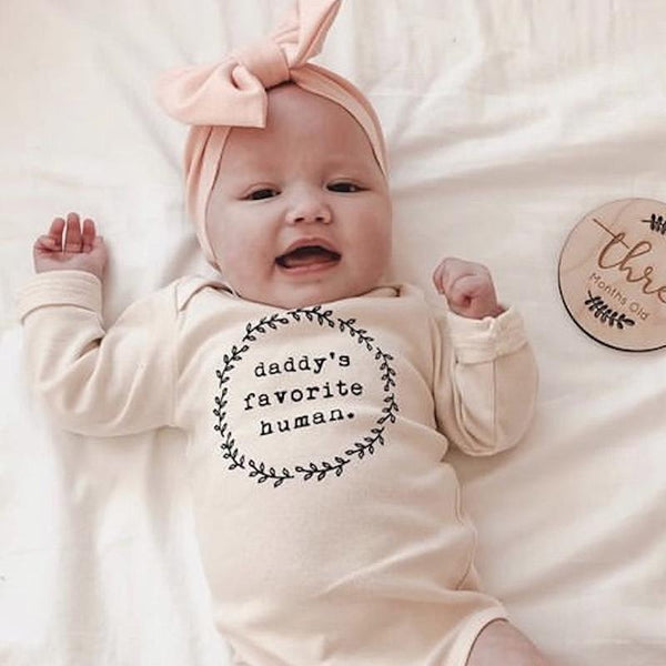 Tenth & Pine Long Sleeve Onesie - Daddys Favorite Human