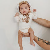 Tenth & Pine Long Sleeve Onesie - Love Bug - Clay