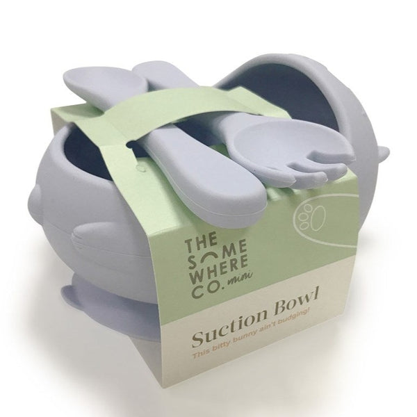 The Somewhere Co. Silicone Suction Bowl - Bunny Duck Egg
