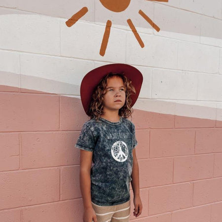 Tiny Gypsy Short Sleeve Onesie - Wildflowers - Mauve