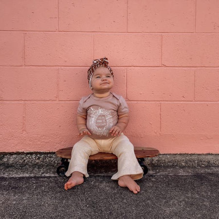 Tiny Gypsy Short Sleeve Onesie - Wildflowers - Mauve