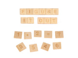 Udeas - Bamboo Alphabet and Math Block Set - 80 pieces