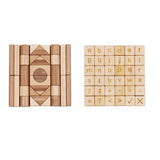 Udeas - Bamboo Alphabet and Math Block Set - 80 pieces