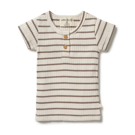 Goldie + Ace Sanderson Ribbed Collar T-shirt