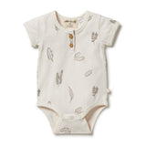 Wilson & Frenchy Organic Henley Bodysuit - Seedling