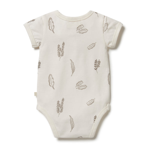 Wilson & Frenchy Organic Henley Bodysuit - Seedling