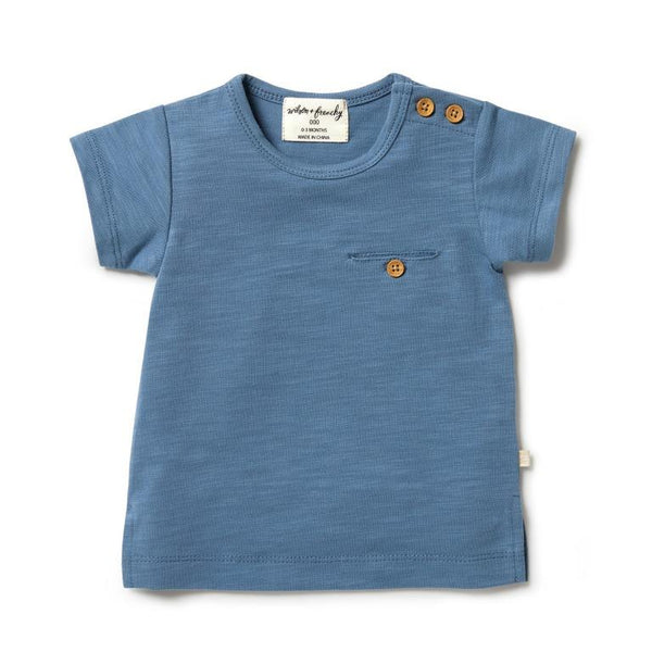 Wilson & Frenchy Organic Pocket Top - Anchor Blue