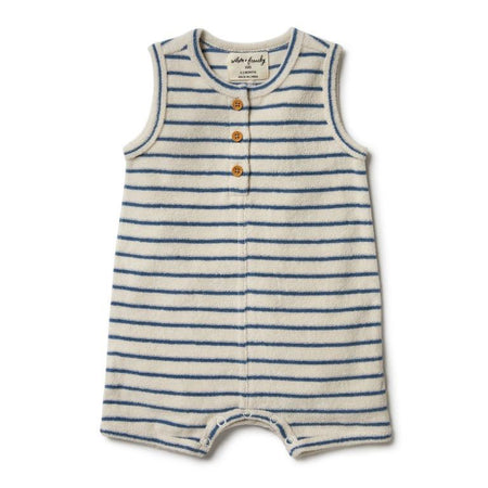 Wilson & Frenchy Organic Stripe Rib Bodysuit - Hazelwood Ecru