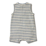 Wilson & Frenchy Organic Terry Growsuit - Ocean Stripe