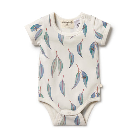 Wilson & Frenchy Organic Stripe Rib Bodysuit - Hazelwood Ecru