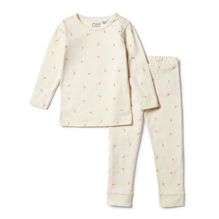 Wilson & Frenchy Organic Rib Short Sleeve Pyjama Set - Chasing The Moon