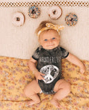 Tiny Gypsy Short Sleeve Onesie - Wanderlust - Stonewash