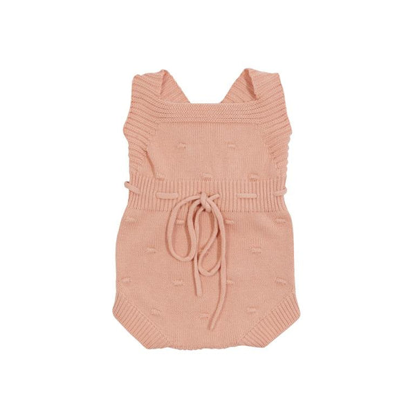 Goldie + Ace Willow Knit Romper - Peach