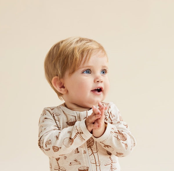 Wilson & Frenchy Organic Long Sleeve Bodysuit - Bunny Hop