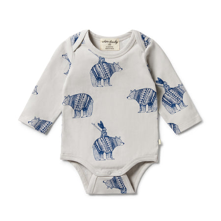 Wilson & Frenchy Organic Stripe Rib Bodysuit - Hazelwood Ecru