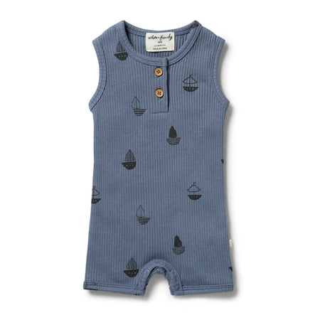 Wilson & Frenchy Organic Stripe Rib Bodysuit - Hazelwood Ecru
