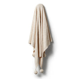 Wilson & Frenchy Knitted Cable Blanket - Whisper White Fleck