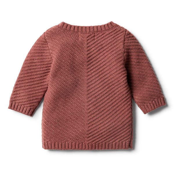 Wilson & Frenchy Knitted Chevron Jumper - Chilli