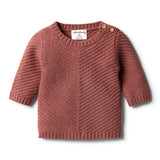 Wilson & Frenchy Knitted Chevron Jumper - Chilli