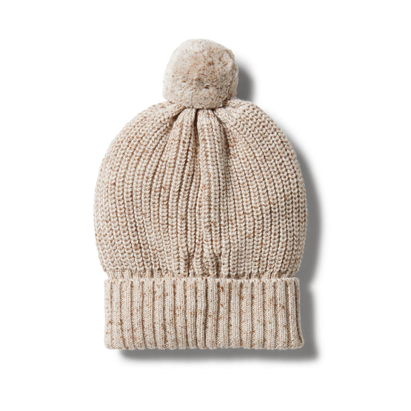 Wilson & Frenchy Knitted Hat - Oatmeal Fleck