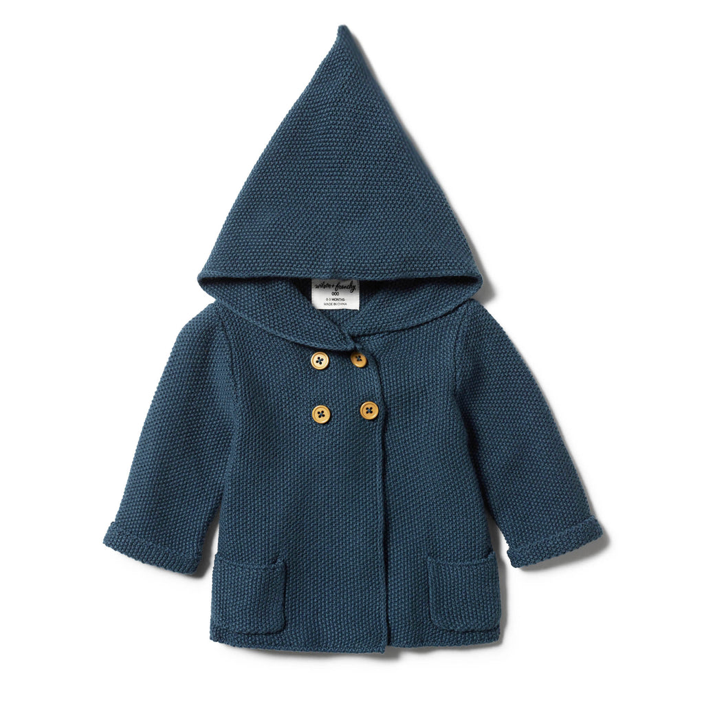 Wilson & Frenchy Knitted Jacket - Steel Blue