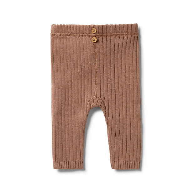 Wilson & Frenchy Knitted Rib Legging - Burro Fleck