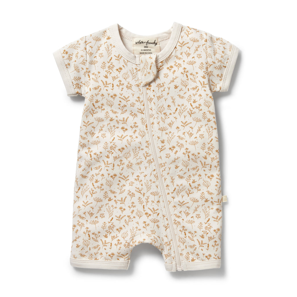 Wilson & Frenchy Organic Cotton Zipsuit - Little Garden