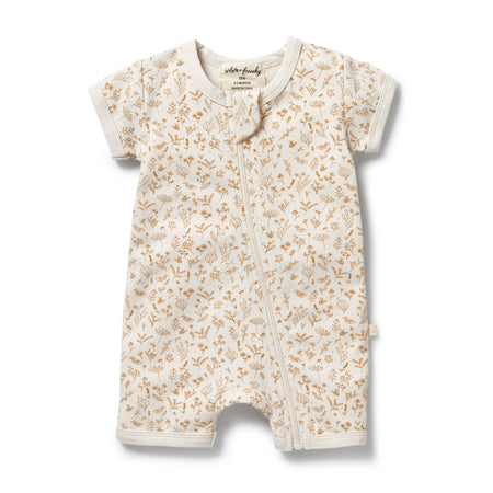 Wilson & Frenchy Organic Stripe Rib Bodysuit - Hazelwood Ecru