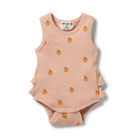 Wilson & Frenchy Organic Stripe Rib Bodysuit - Hazelwood Ecru