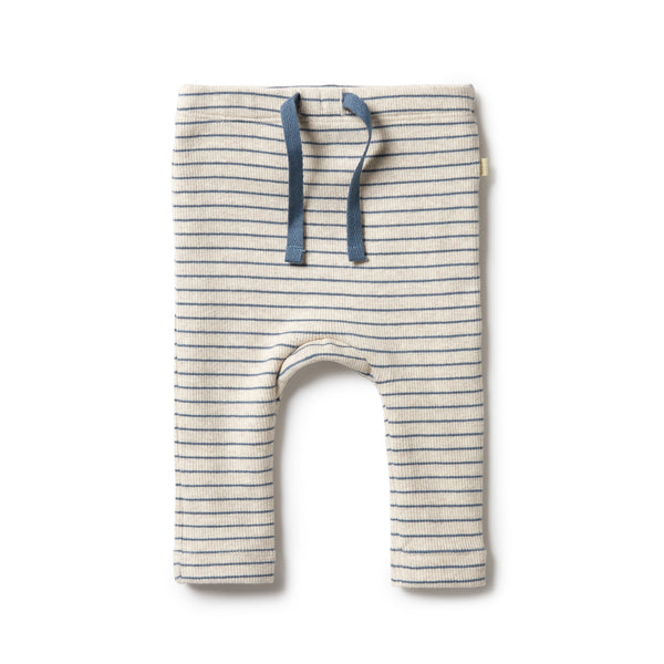 Wilson & Frenchy Organic Stripe Rib Legging - Denim Blue