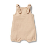 Wilson & Frenchy Organic Stripe Rib Playsuit - Toffee