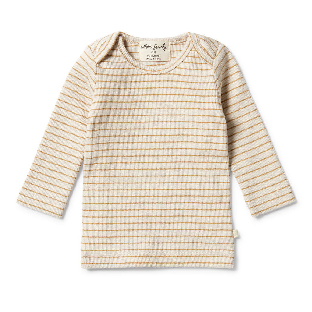Wilson & Frenchy Organic Stripe Rib Top - Antelope