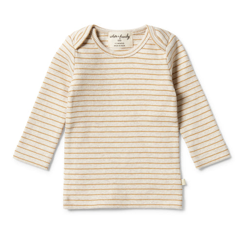 Wilson & Frenchy Organic Stripe Rib Top - Antelope