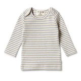 Wilson & Frenchy Organic Stripe Rib Top - Denim Blue