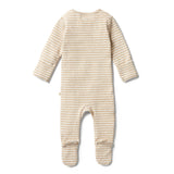 Wilson & Frenchy Organic Stripe Rib Zipsuit - Antelope