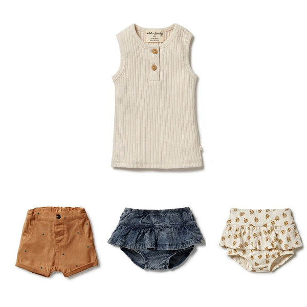 Wilson & Frenchy Organic Rib Singlet - Oyster