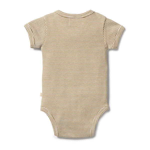 Wilson & Frenchy Organic Stripe Bodysuit - Leaf